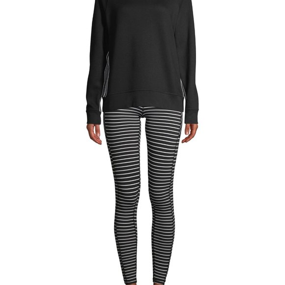 Avia Black Tape Stripe Crewneck Sweatshirt - Picture 6 of 9